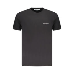 Trussardi Schwarzes Baumwoll-T-Shirt für Herren