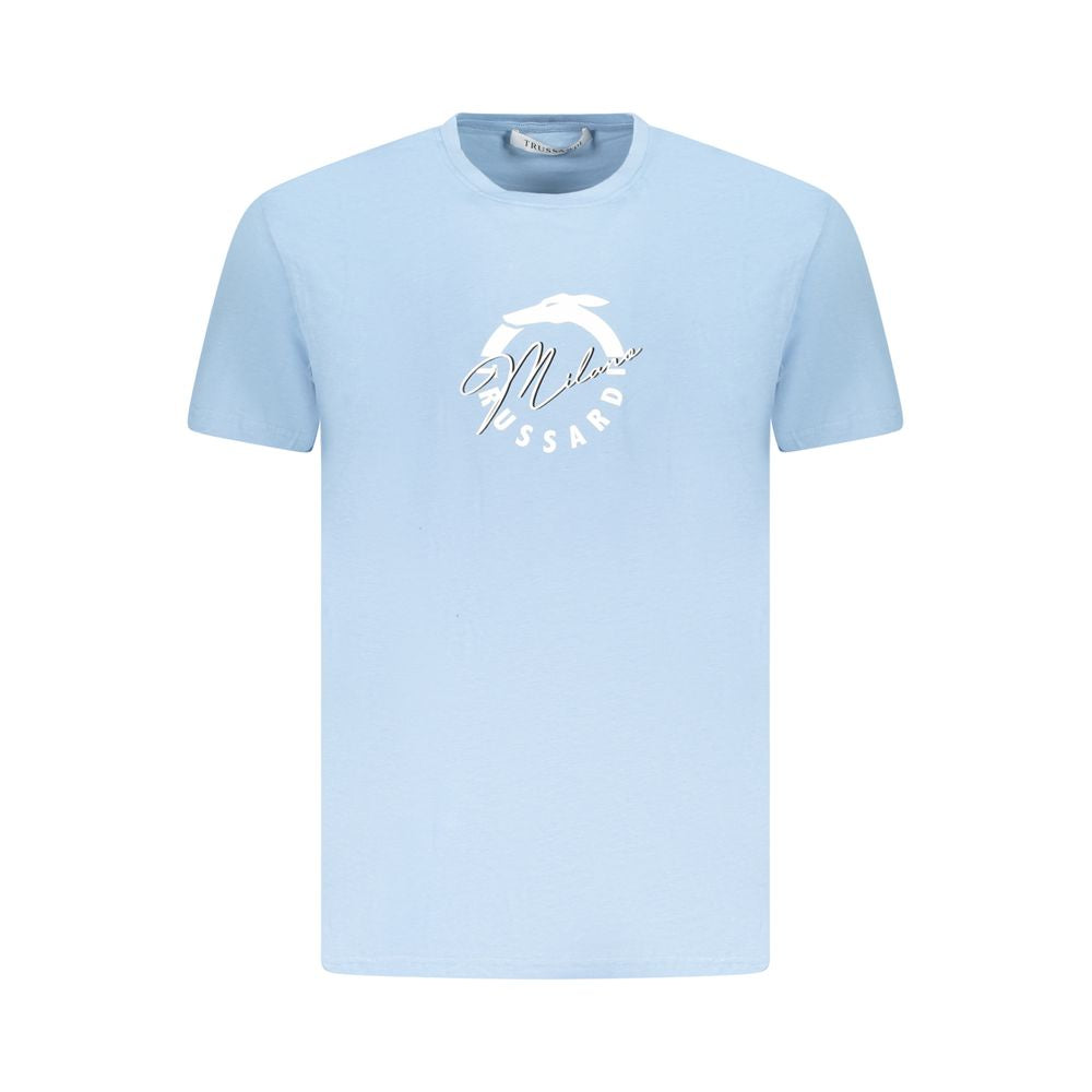 T-shirt homme Trussardi bleu clair en coton