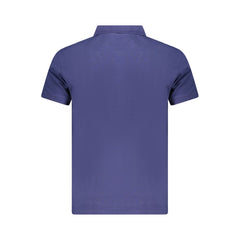 Cavalli Class Herren-Poloshirt aus blauer Baumwolle