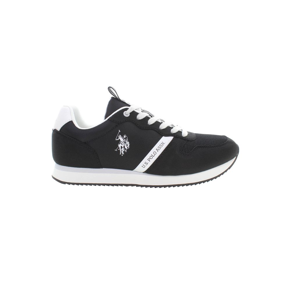 US POLO ASSN. Schwarze Herren-Sneaker aus Polyester