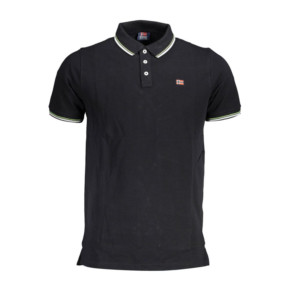 Polo homme en coton noir Norvège 1963