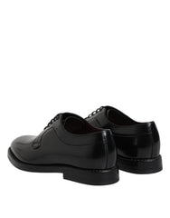 Dolce & Gabbana Black Leather Lace Up Derby Dress Formal Shoes