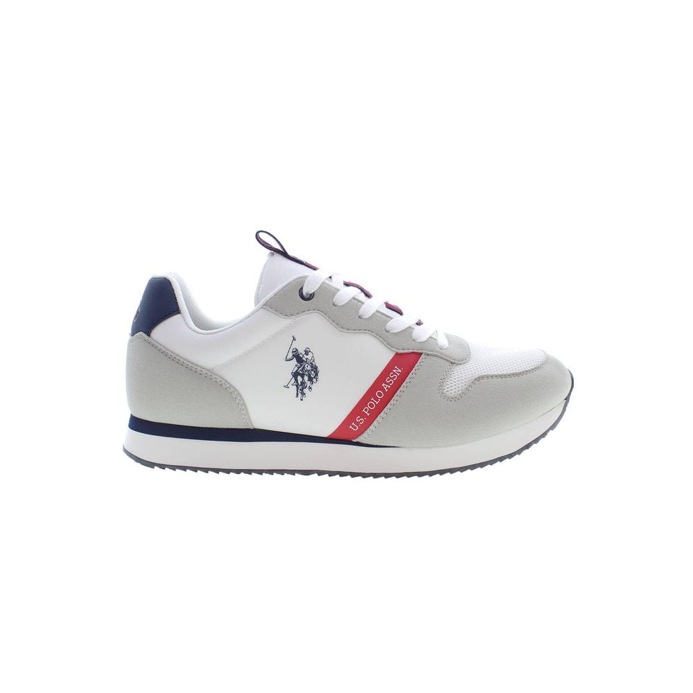 Baskets US POLO ASSN. blanches en polyester pour homme