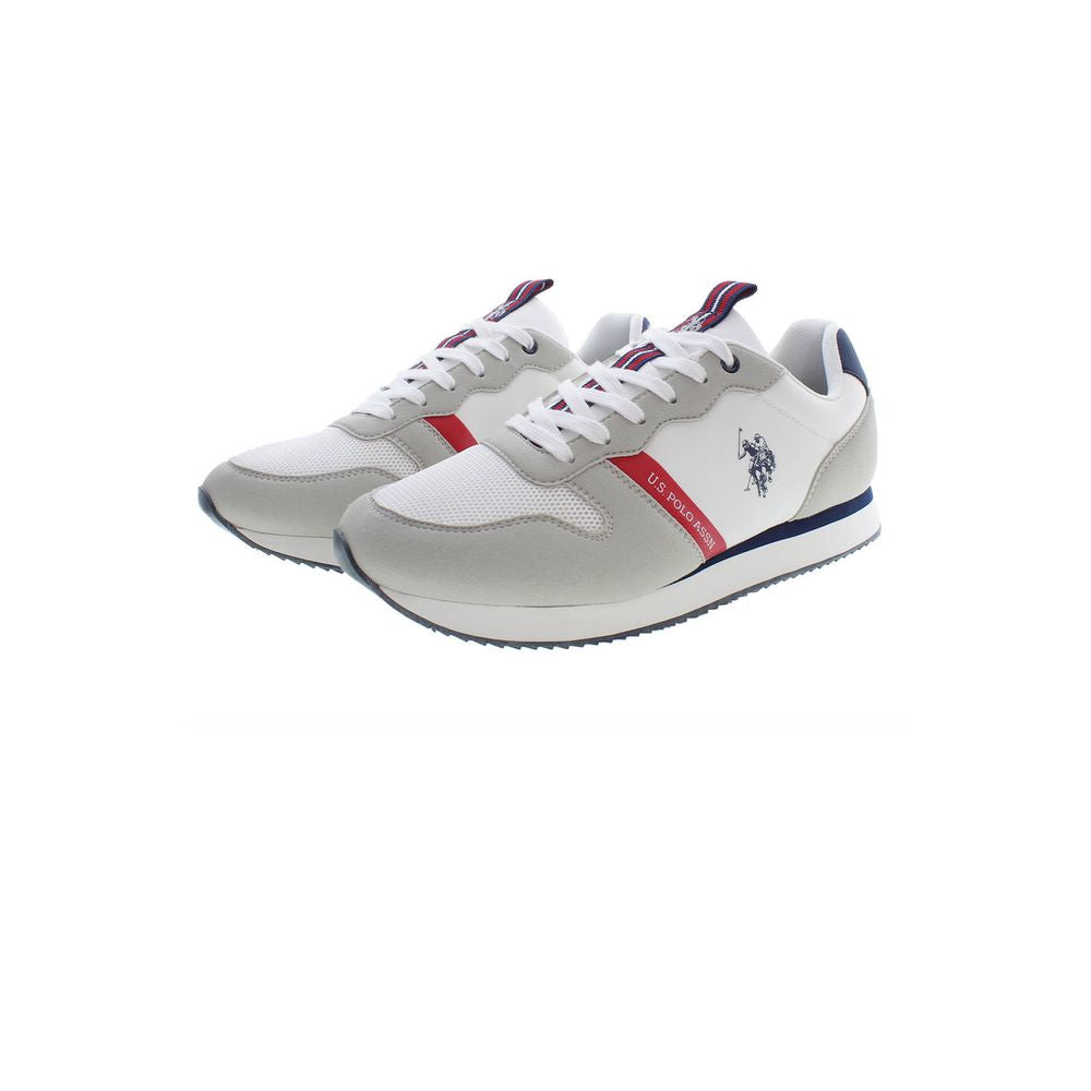 Baskets US POLO ASSN. blanches en polyester pour homme