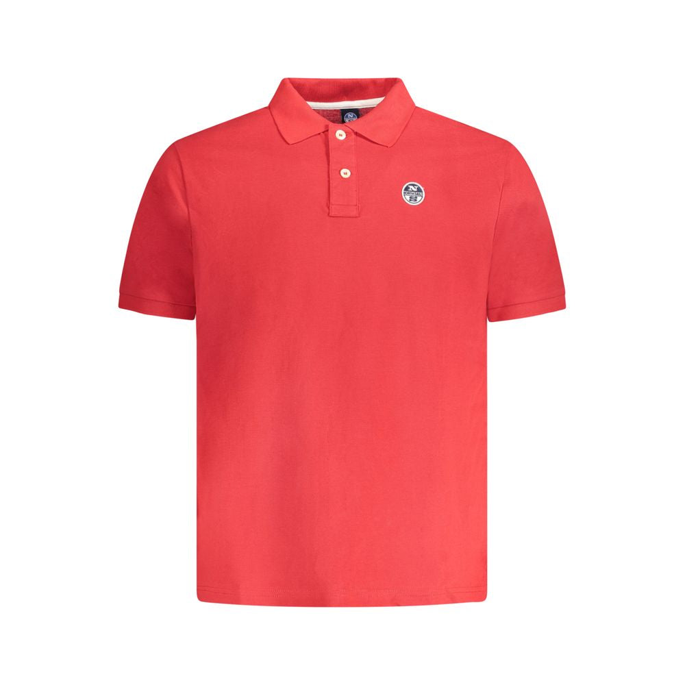 North Sails Herren-Poloshirt aus roter Baumwolle