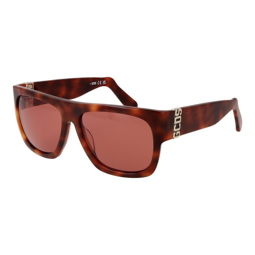 Lunettes de soleil unisexes marron GCDS