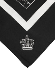 Dolce & Gabbana Black White Printed Square Foulard Scarf