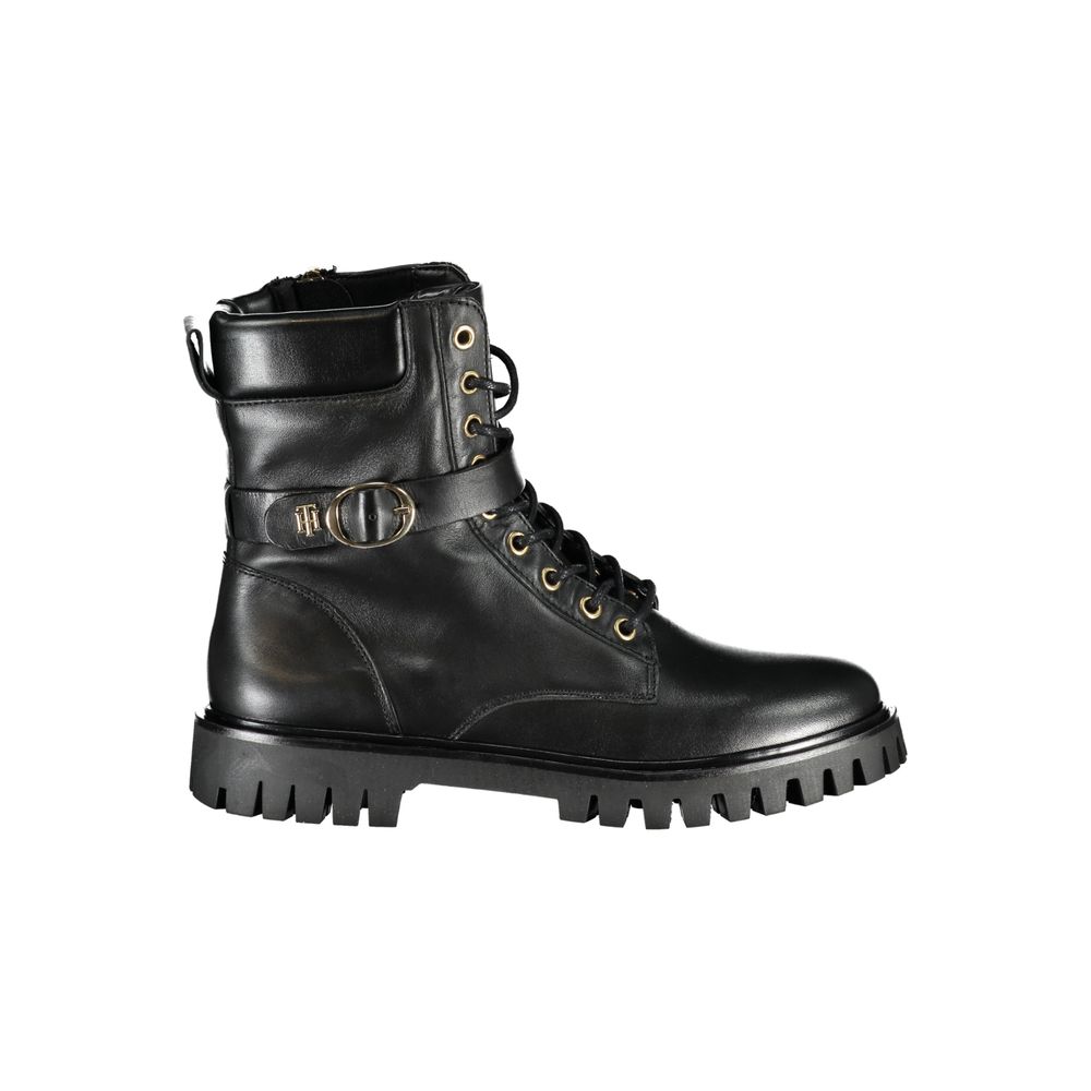 Tommy Hilfiger Damenstiefel aus schwarzem Leder