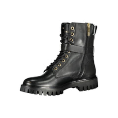Tommy Hilfiger Damenstiefel aus schwarzem Leder