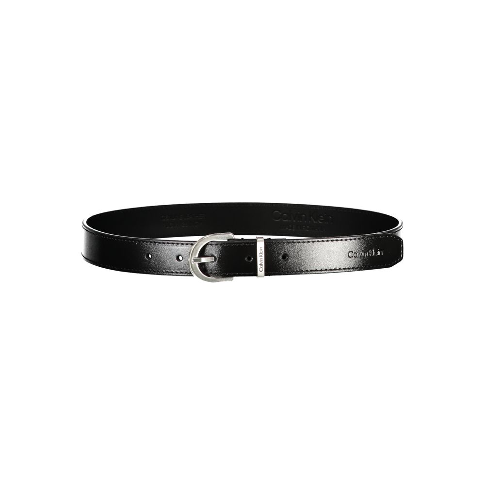 Ceinture en cuir noir Calvin Klein