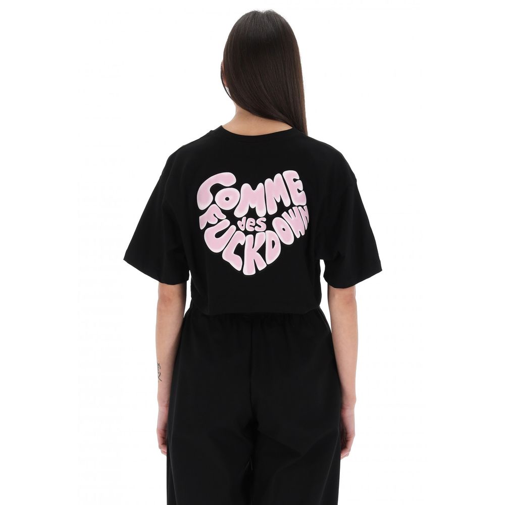 T-shirt noir en coton pour femme Comme Des Fuckdown
