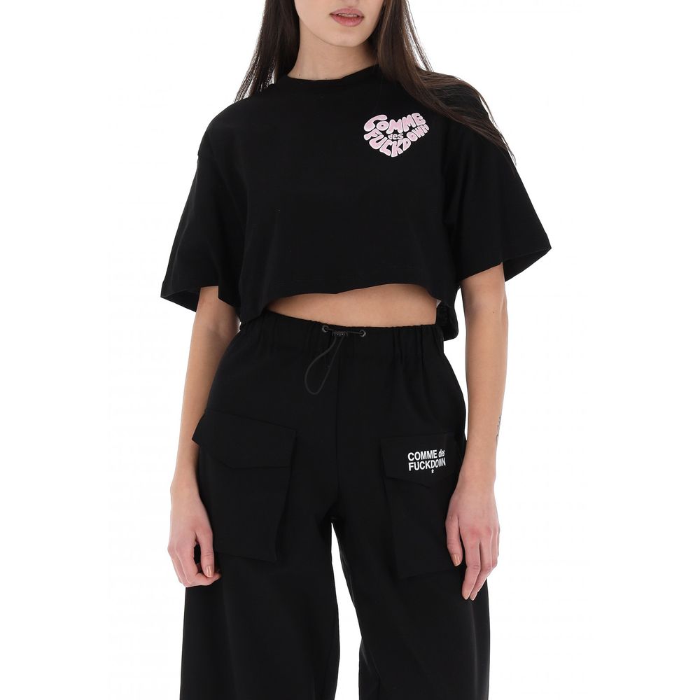 T-shirt noir en coton pour femme Comme Des Fuckdown