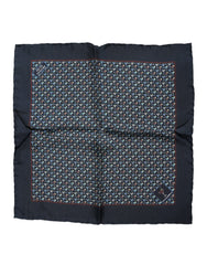 Dolce &amp; Gabbana blauer Cocktail-Seidenschal, quadratisch, Foulard