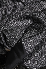 Dolce & Gabbana Black Patterned Fringes Men Foulard Scarf