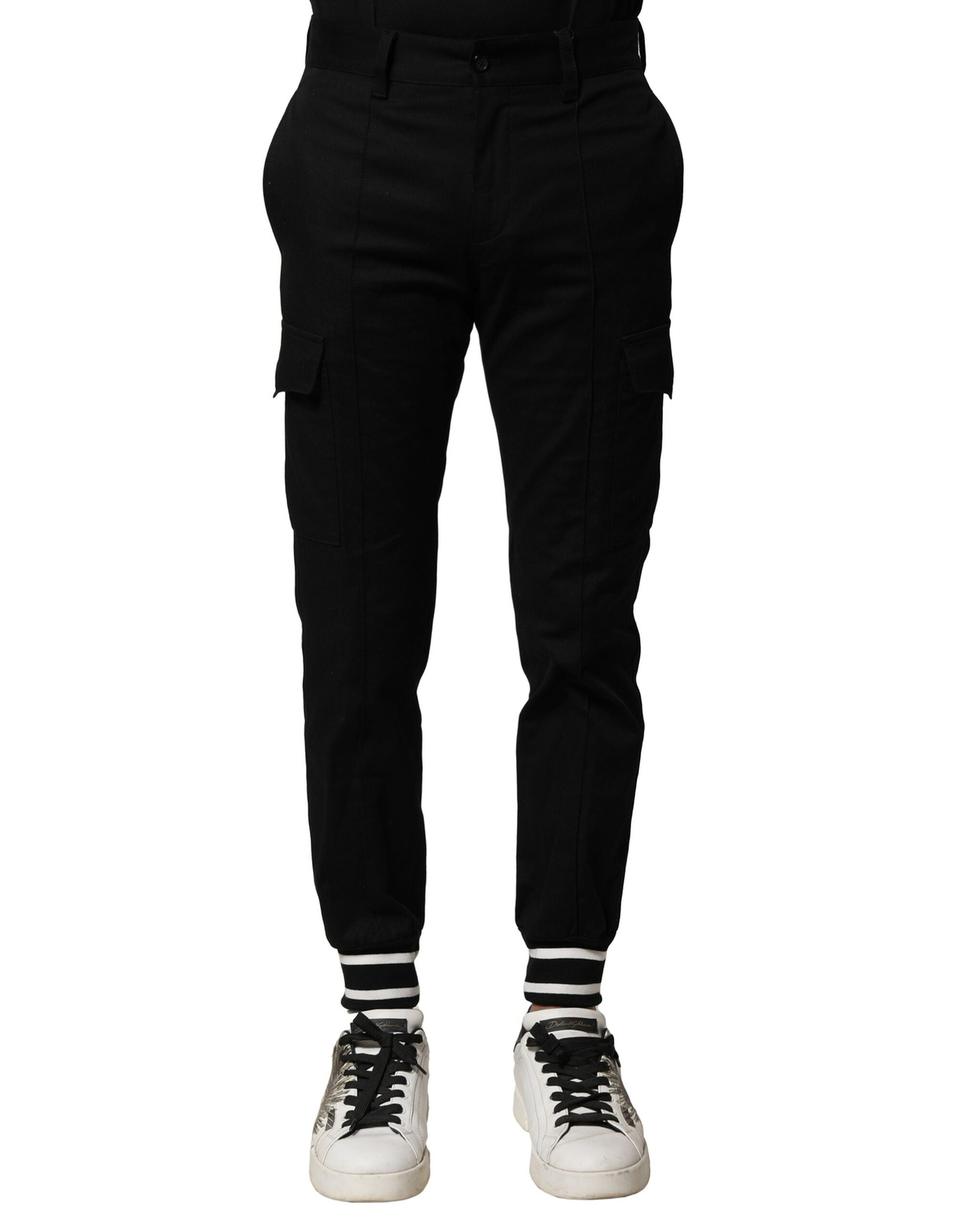 Pantalon cargo Dolce &amp; Gabbana en coton noir pour homme