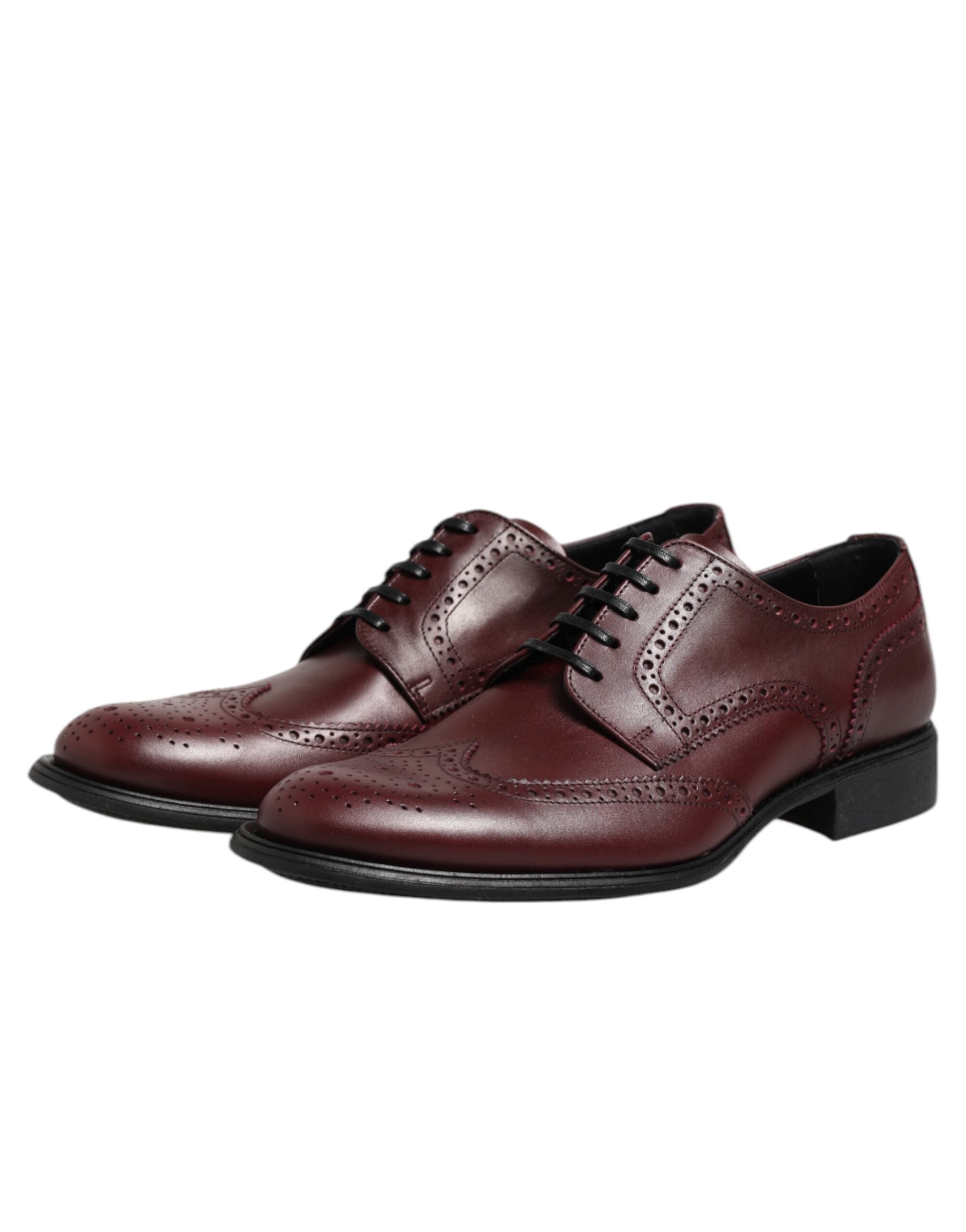 Dolce &amp; Gabbana braune Leder-Schnürschuhe im Derby-Stil