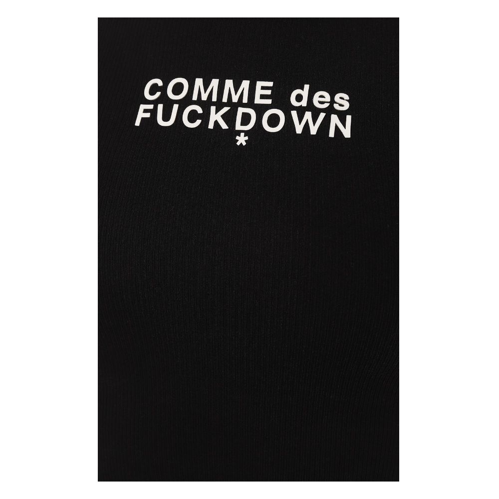 Haut court en coton noir Comme Des Fuckdown pour femme