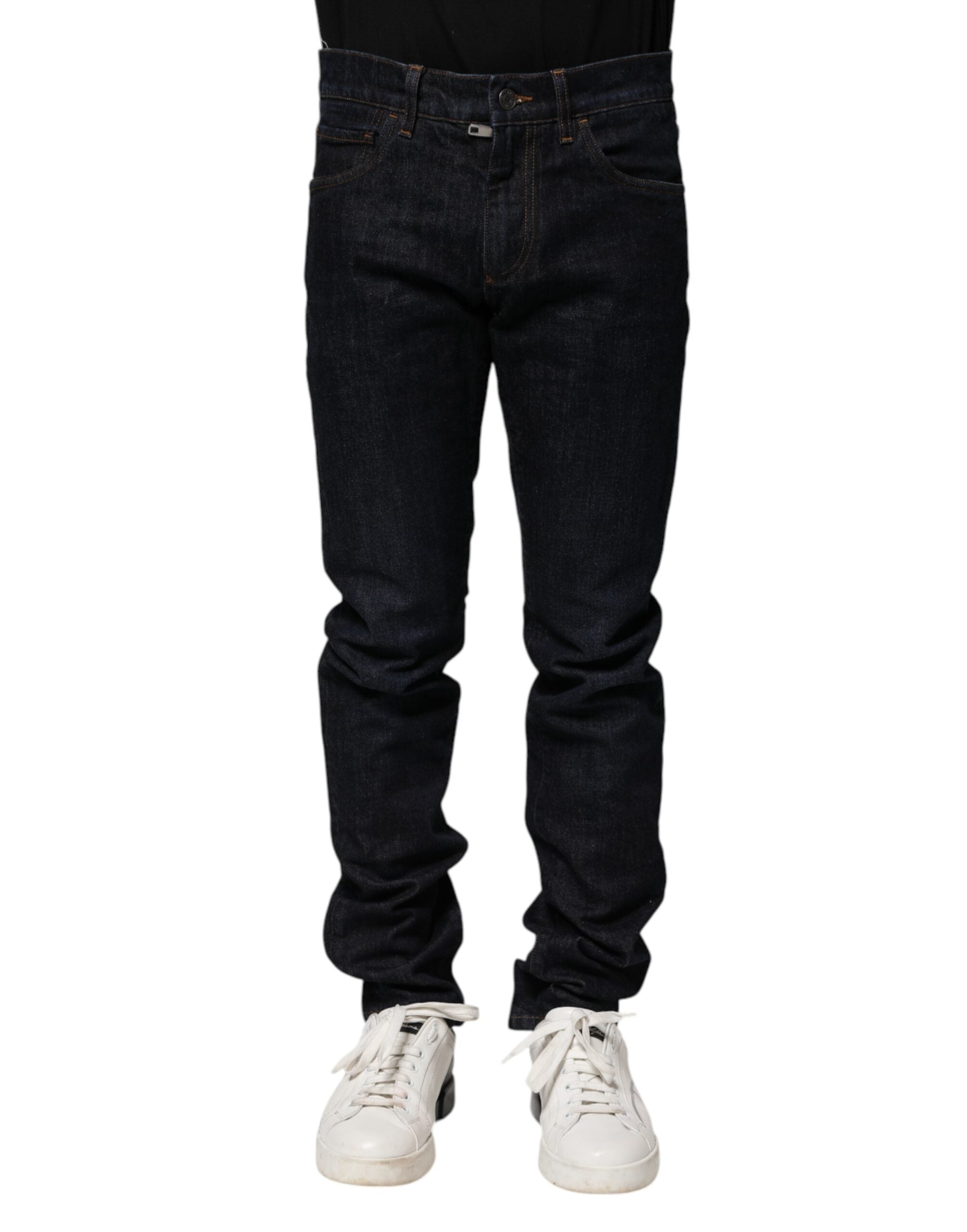 Jean skinny en coton noir Dolce &amp; Gabbana pour homme