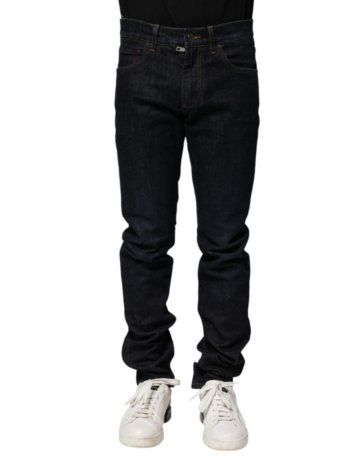 Jean skinny en coton noir Dolce &amp; Gabbana pour homme