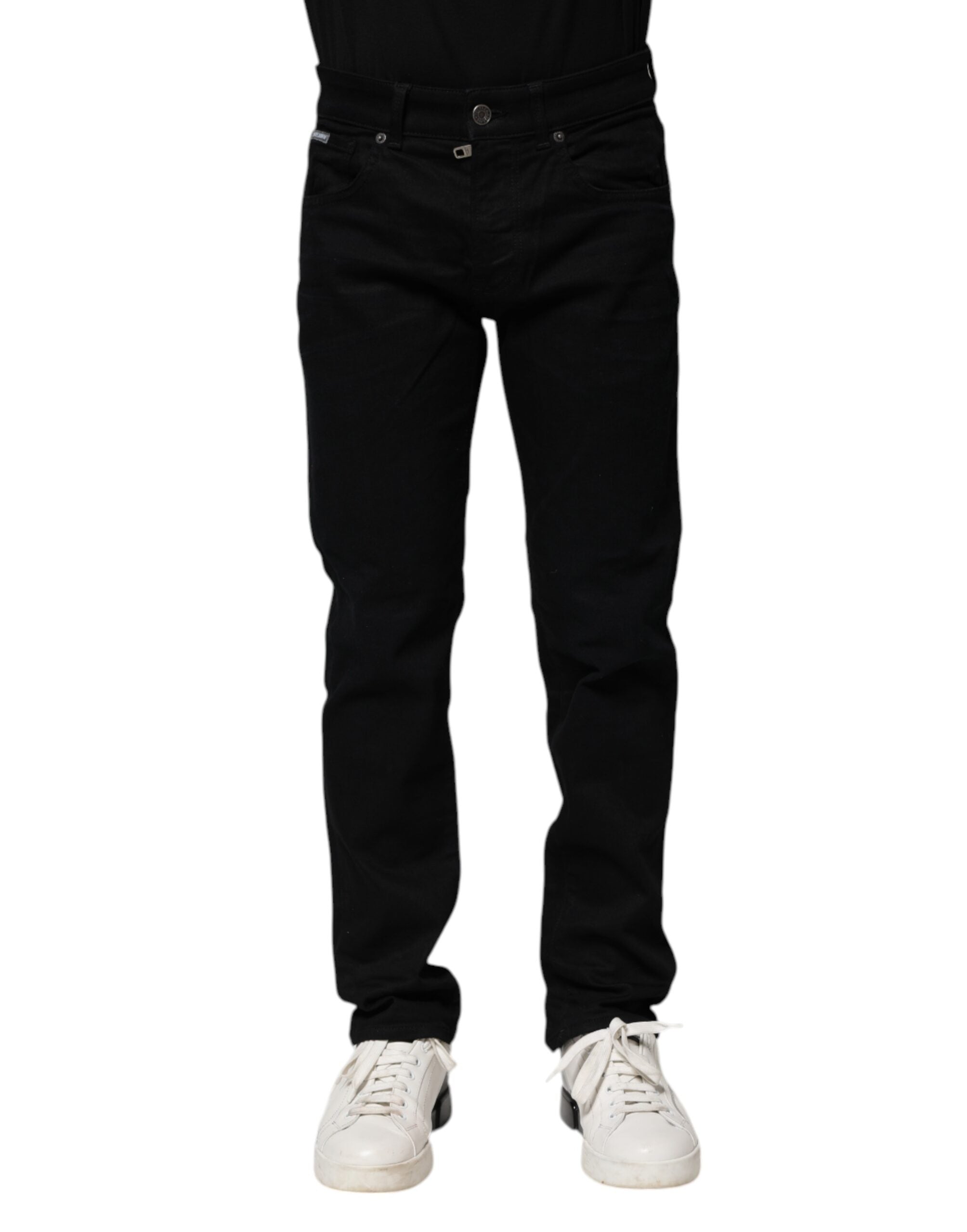 Jean skinny en coton noir Dolce &amp; Gabbana