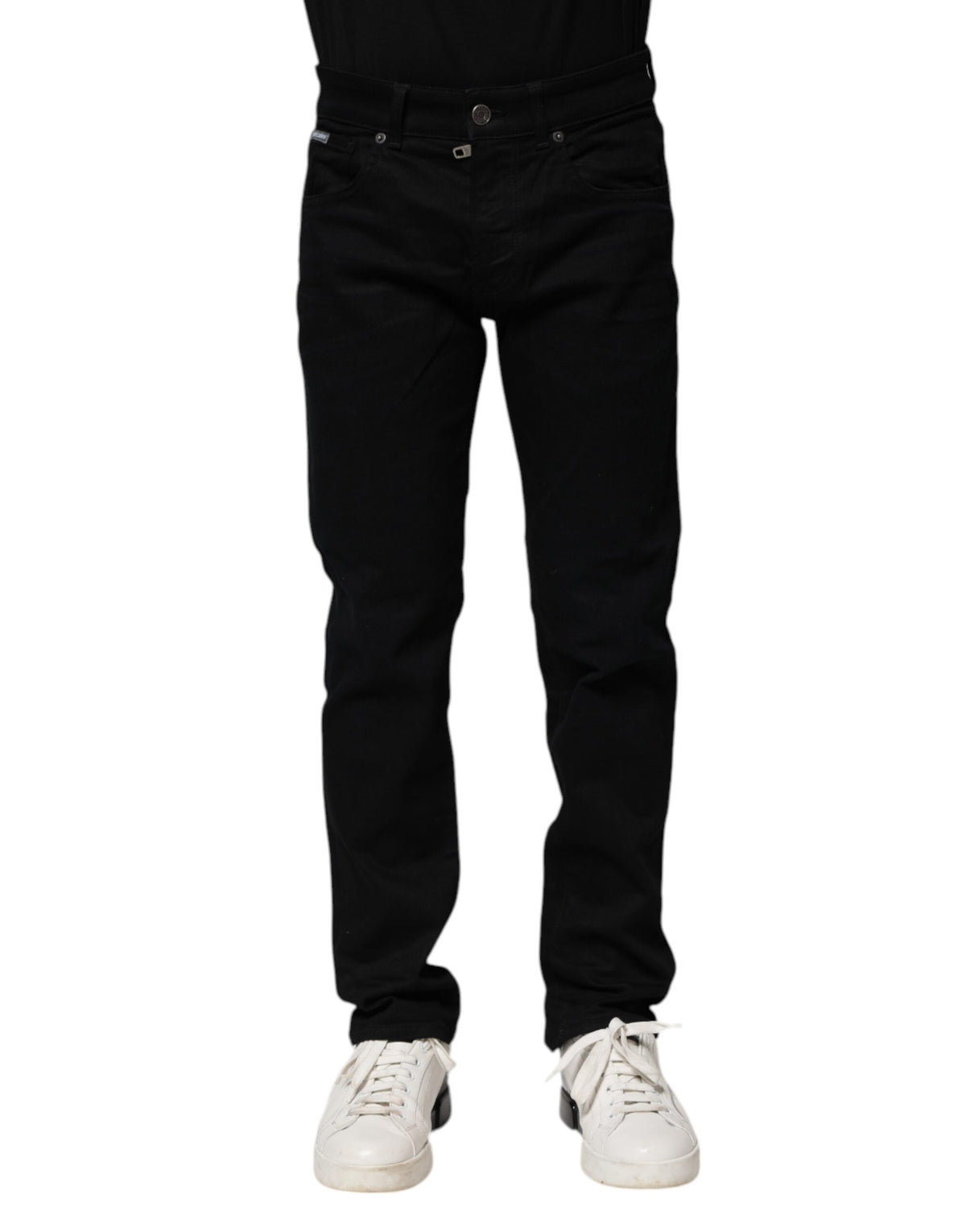 Jean skinny en coton noir Dolce &amp; Gabbana