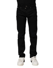 Jean skinny en coton noir Dolce &amp; Gabbana