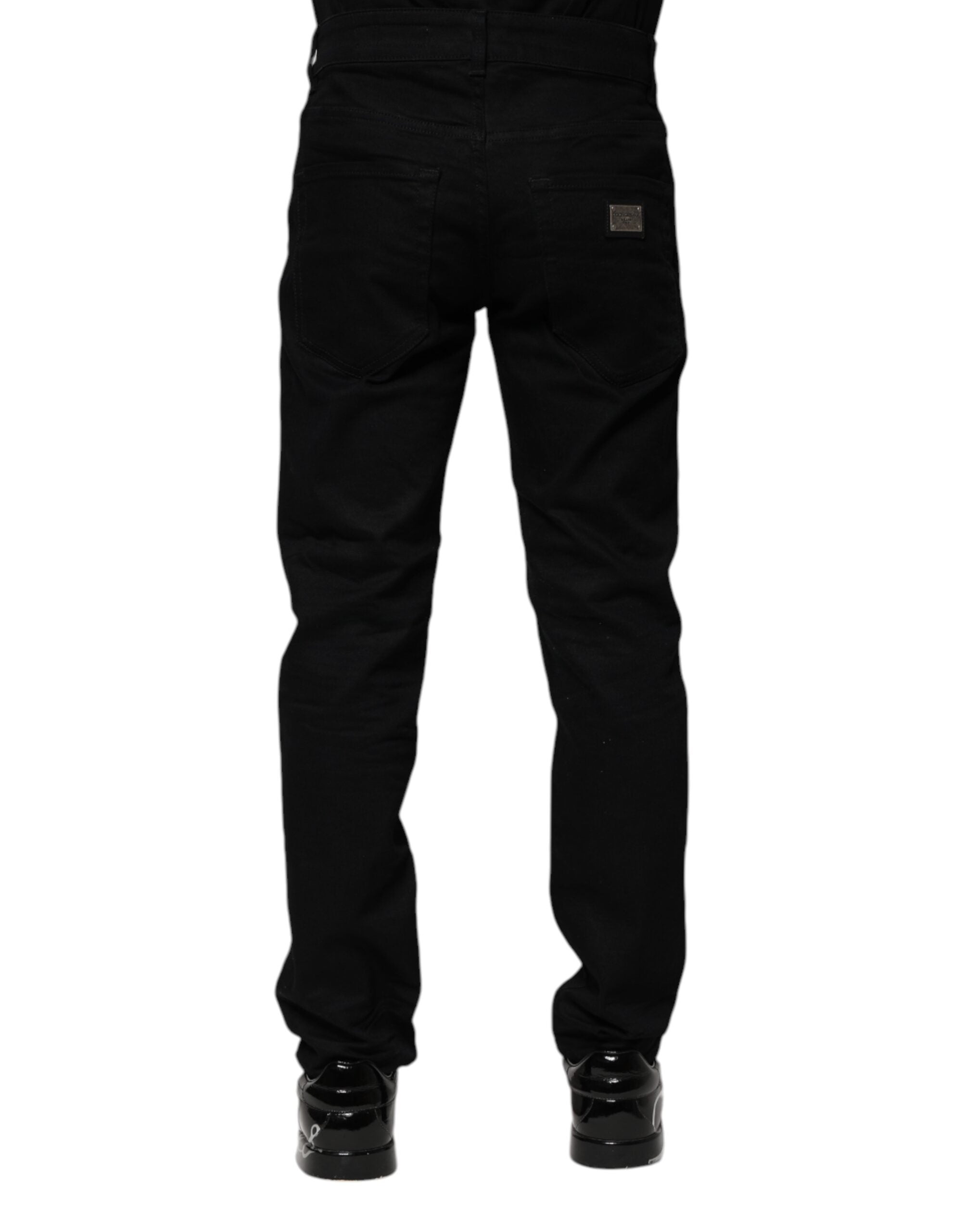 Jean skinny en coton noir Dolce &amp; Gabbana