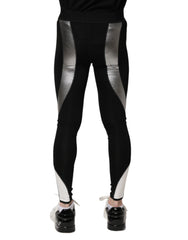 Leggings skinny pour homme Dolce &amp; Gabbana en nylon noir et argent