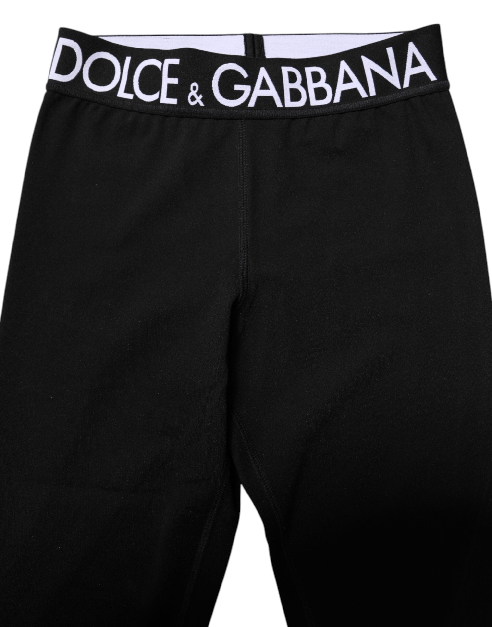 Leggings skinny pour homme Dolce &amp; Gabbana en nylon noir et argent