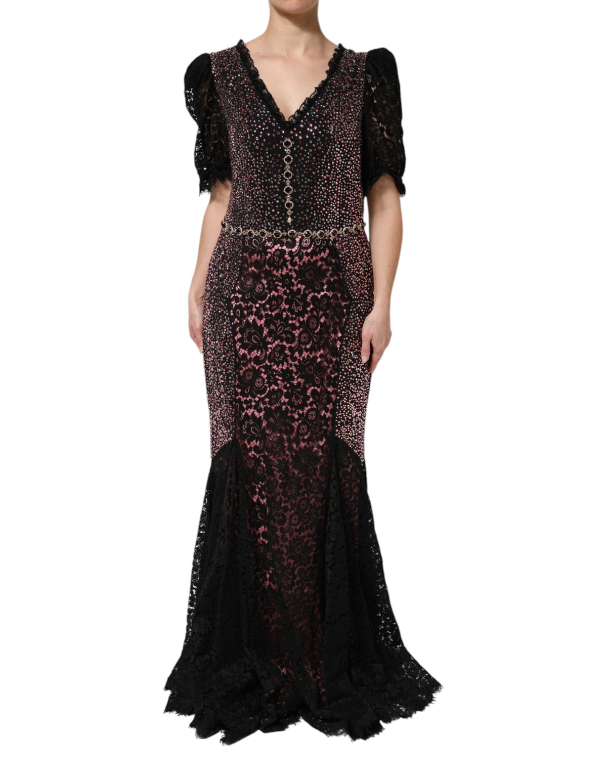 Robe sirène multicolore ornée Dolce &amp; Gabbana