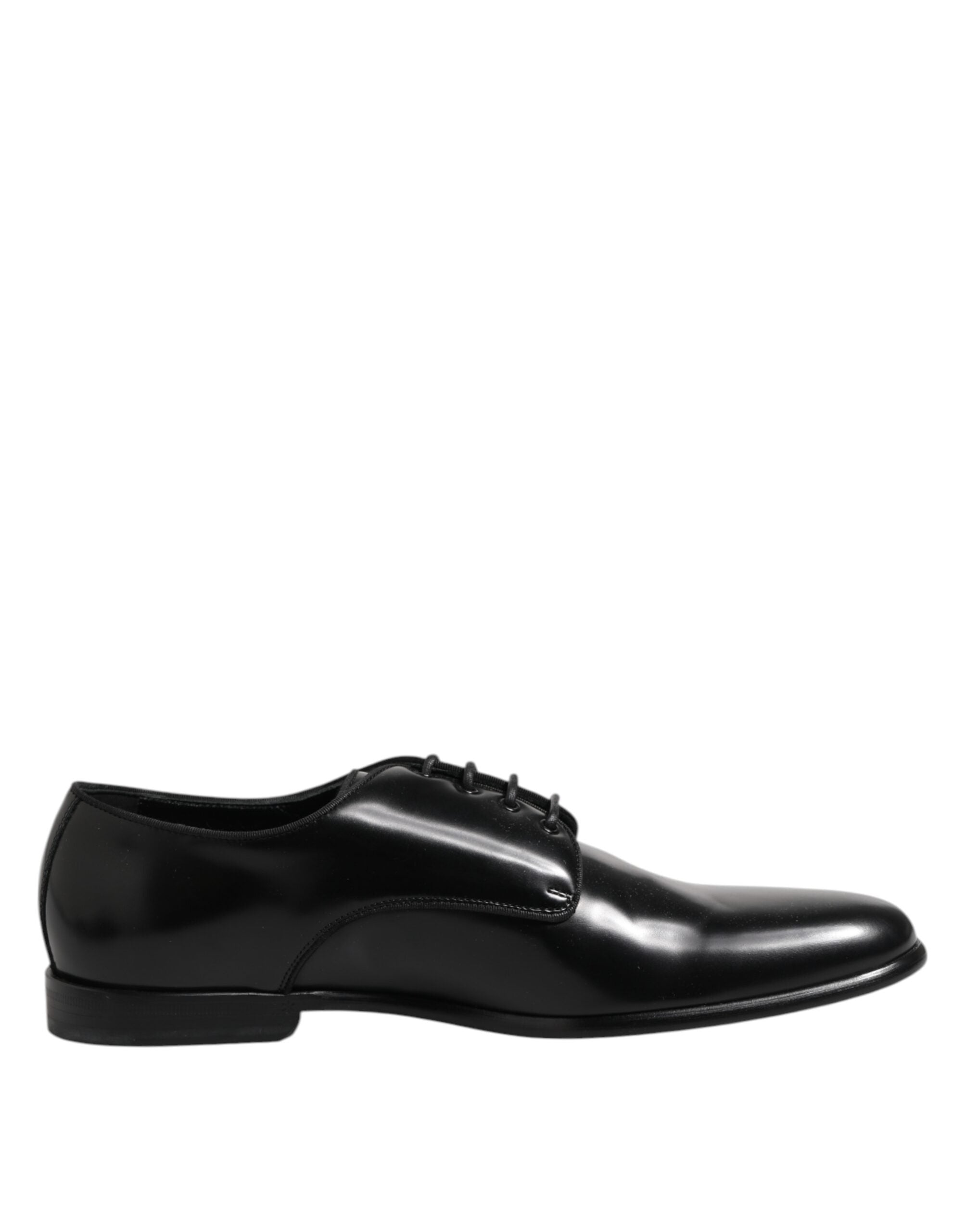 Chaussures habillées Dolce &amp; Gabbana Derby en cuir noir à lacets pour homme