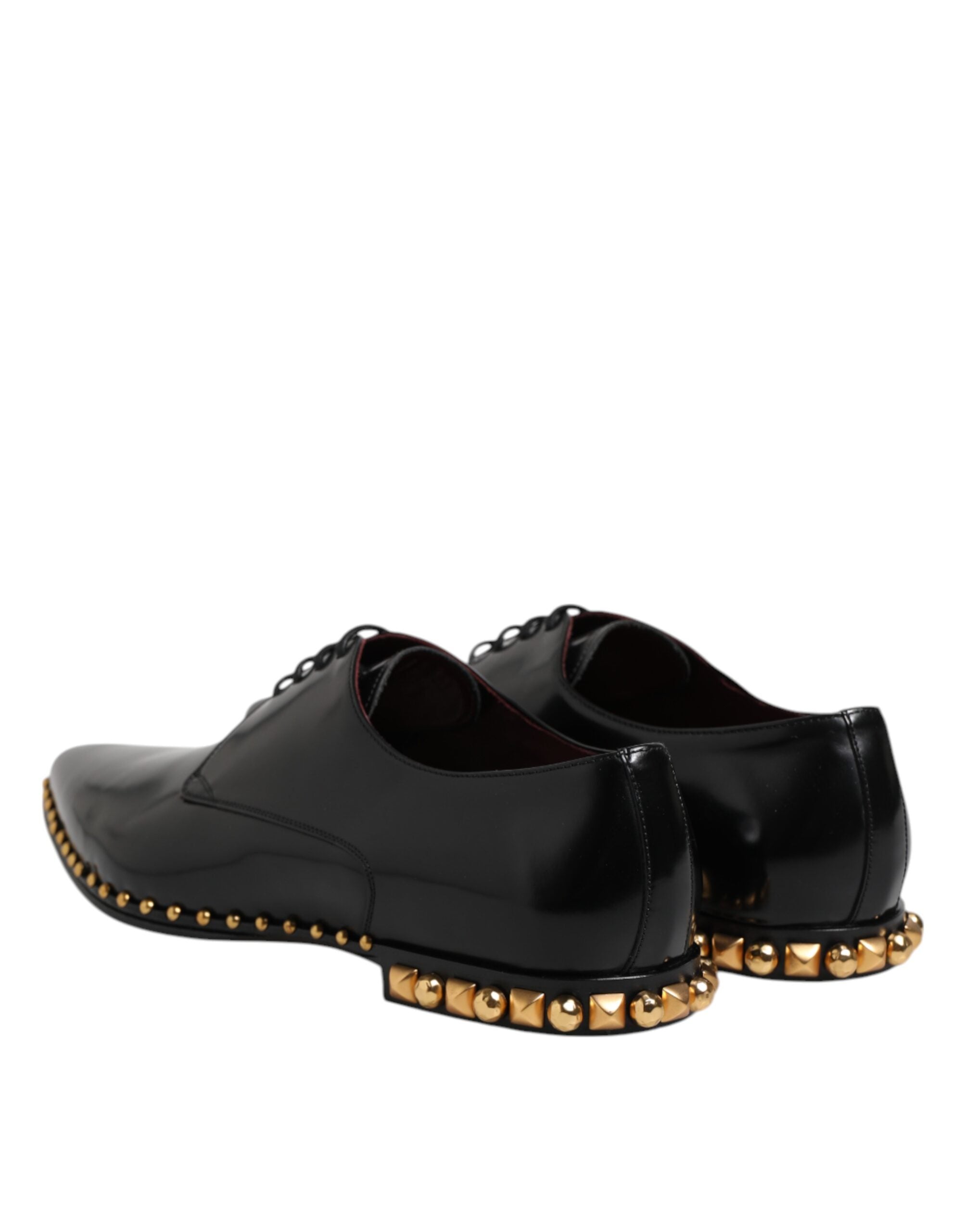 Chaussures habillées Dolce &amp; Gabbana Derby cloutées en cuir noir pour homme