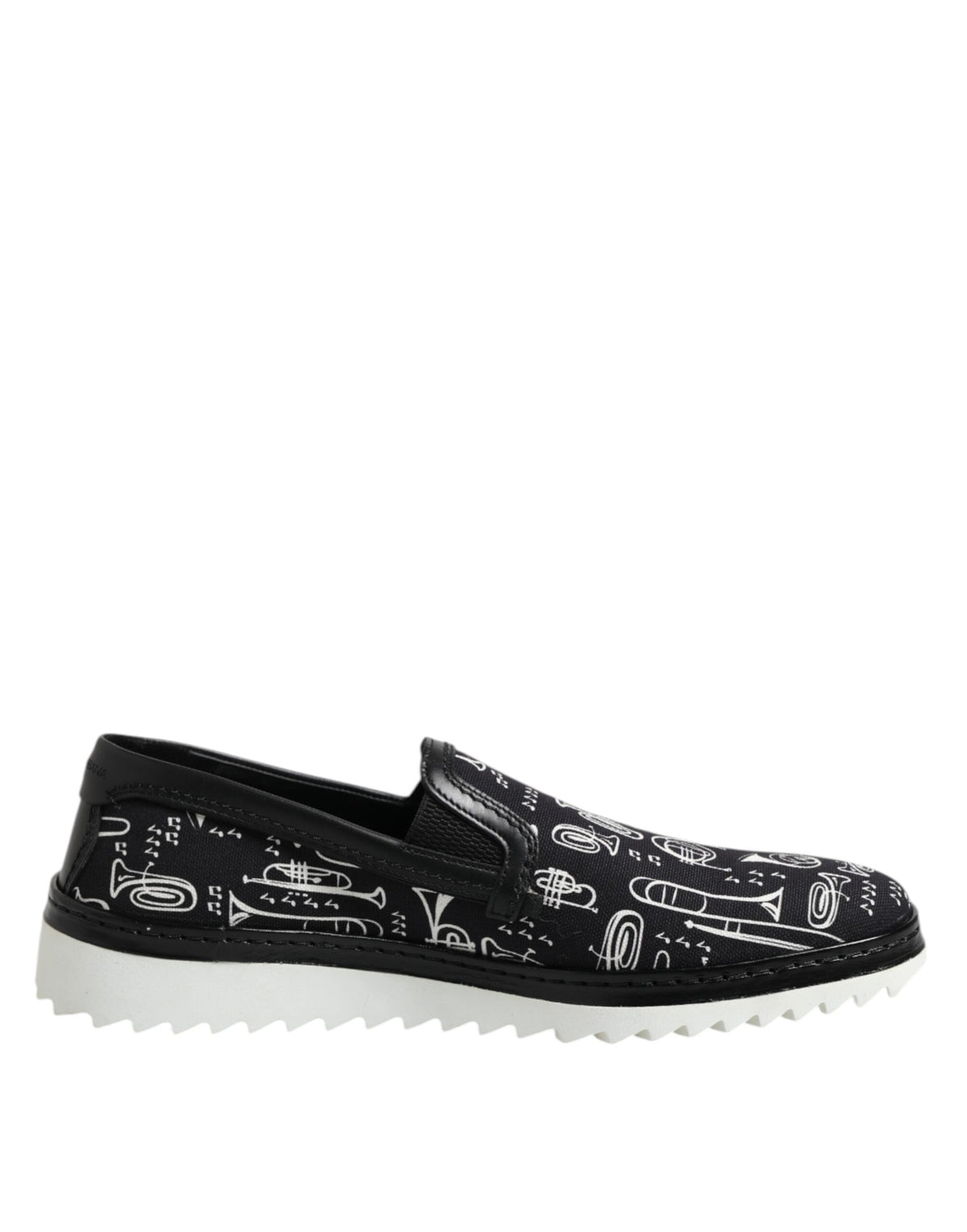 Mocassins Dolce &amp; Gabbana noirs imprimés pour homme