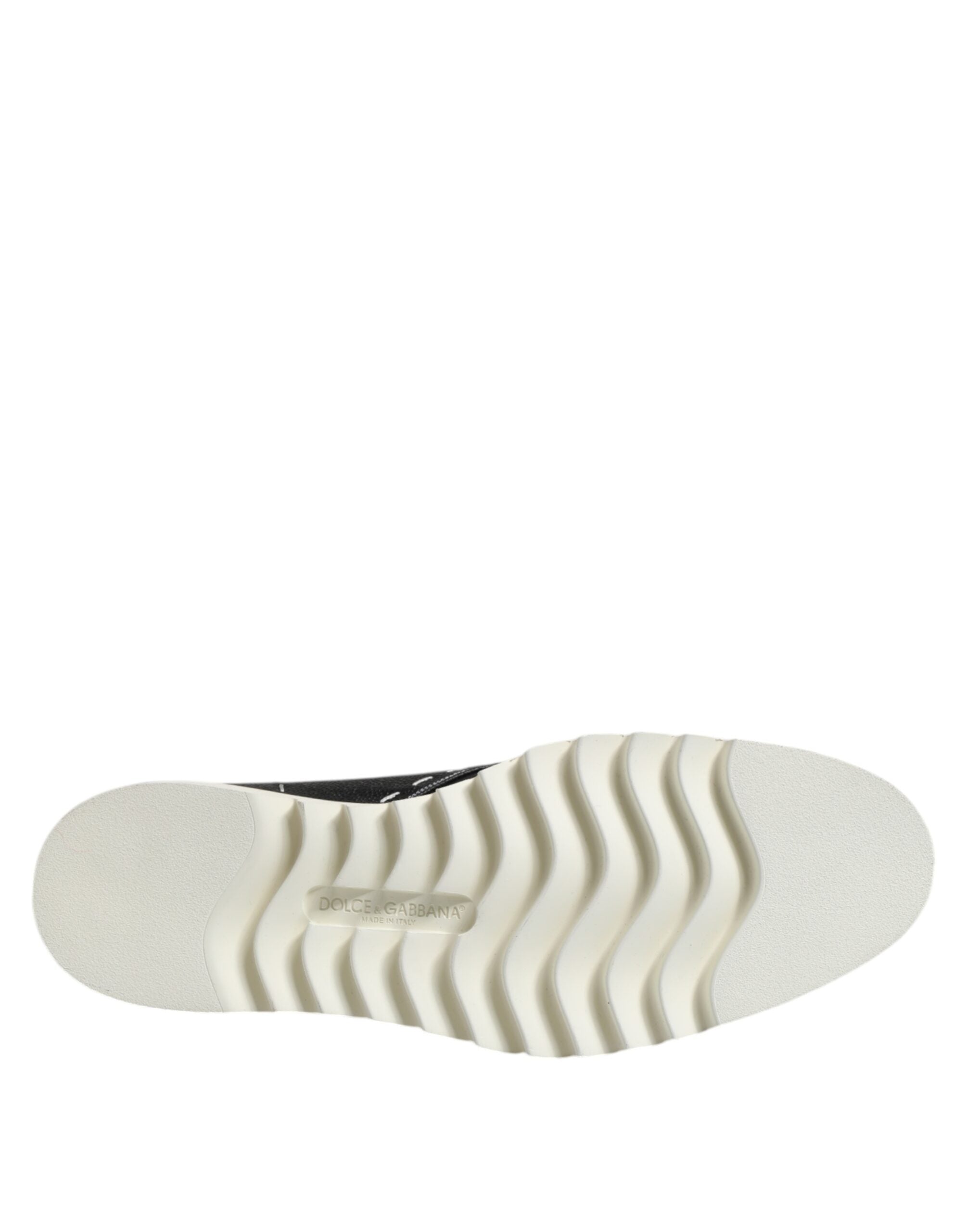 Bottines Dolce &amp; Gabbana en cuir noir et blanc