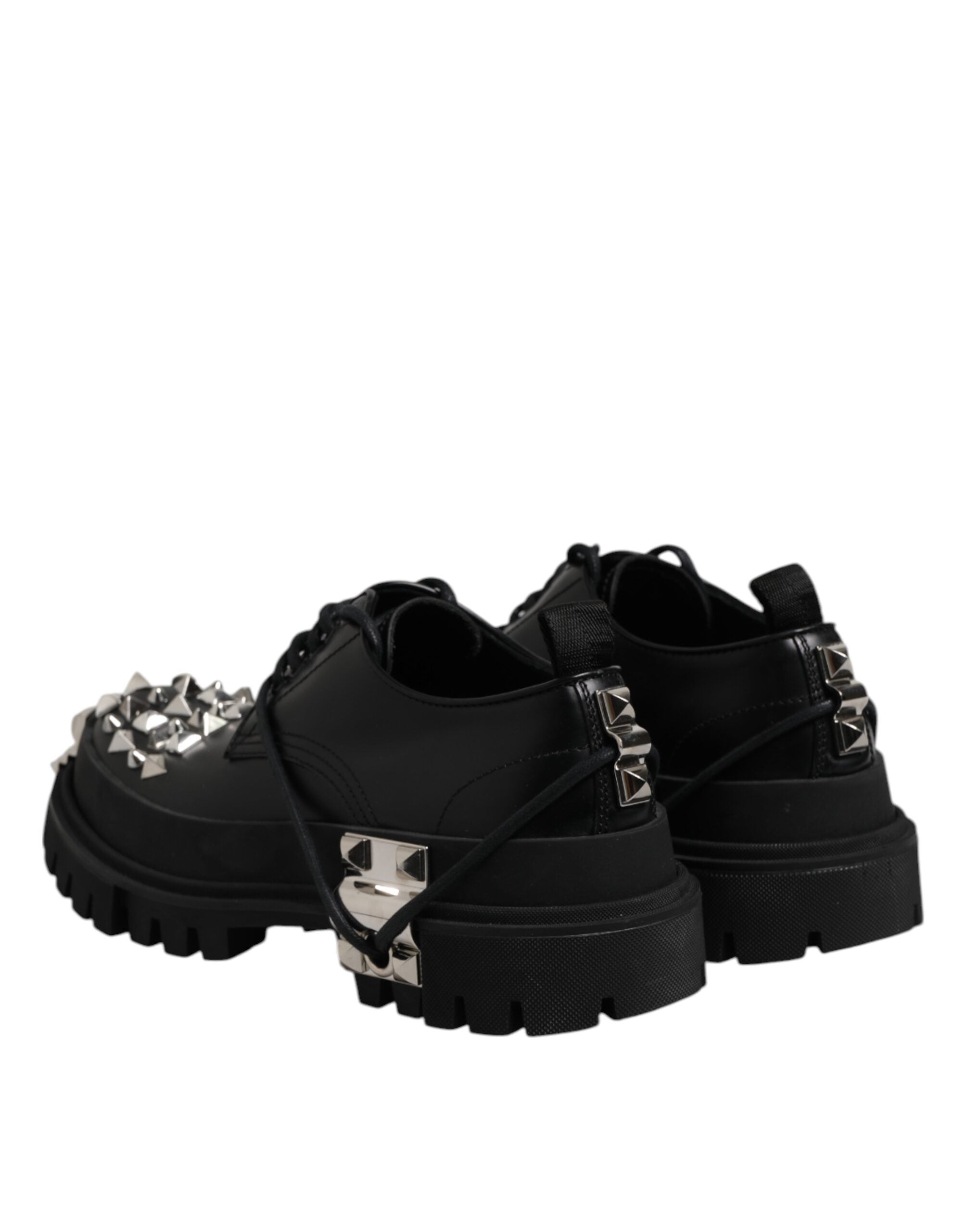 Chaussures de randonnée Derby Dolce &amp; Gabbana en cuir noir orné