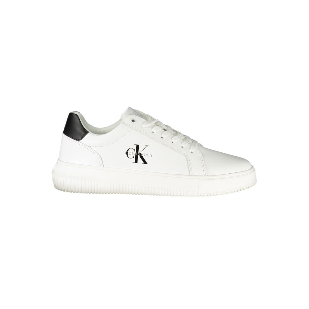 Baskets Calvin Klein en cuir blanc pour homme