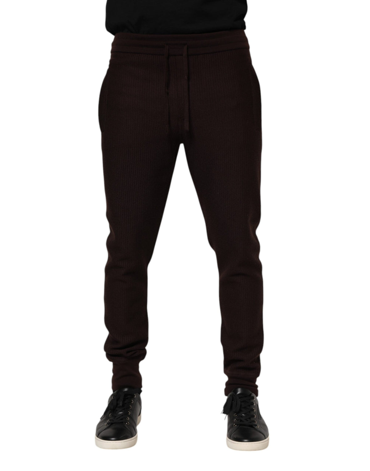 Pantalon de jogging en cachemire marron Dolce &amp; Gabbana pour homme