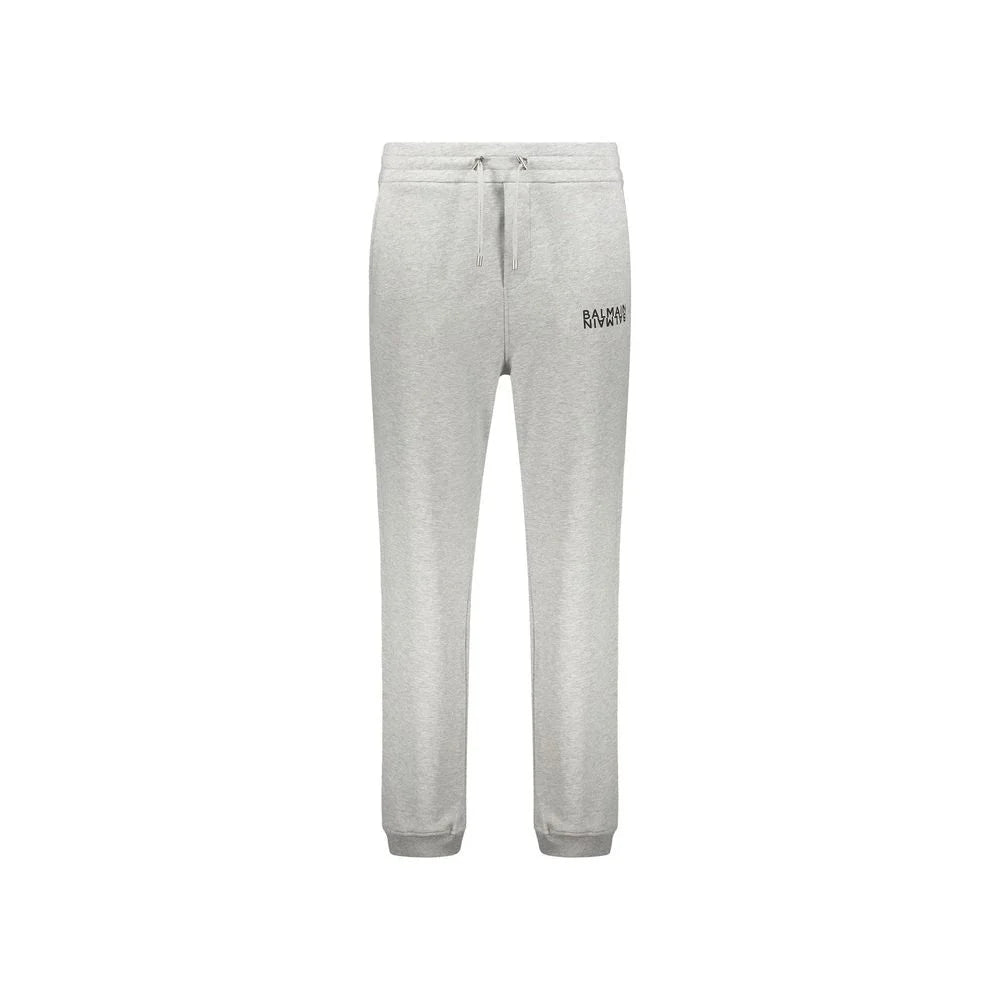 Balmain Gray Cotton Joggers (Workout Pants)