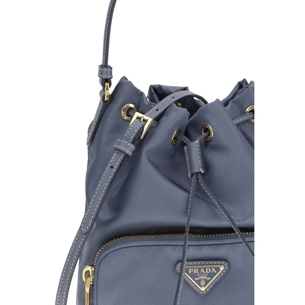 Prada Blue Polyamide Backet Bag