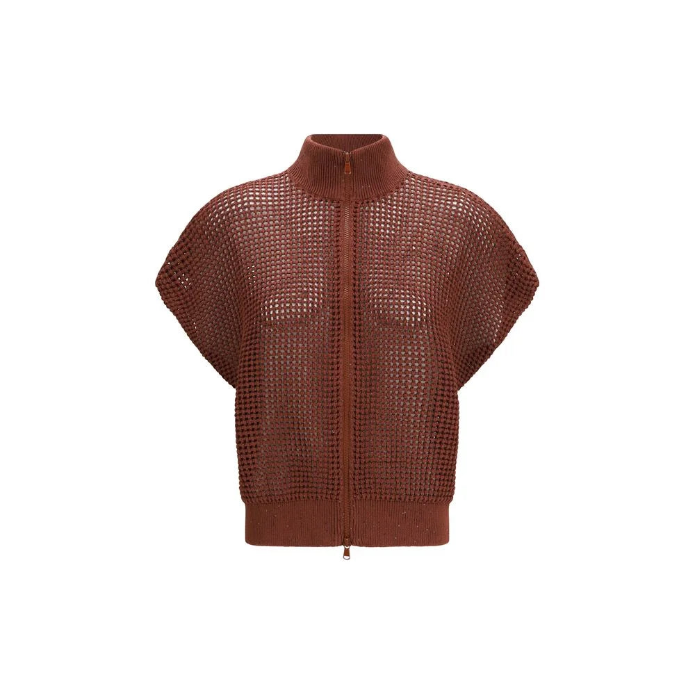 Brunello Cucinelli Bordeaux Cotton Sweatshirt