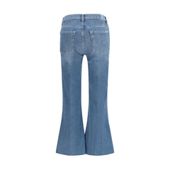 7FOR Blaue Jeans mit Schlag aus Baumwolle