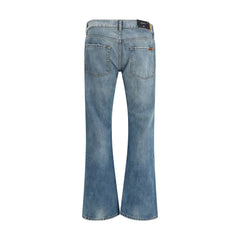 7FOR Light Blue Cotton Bootcut Jeans