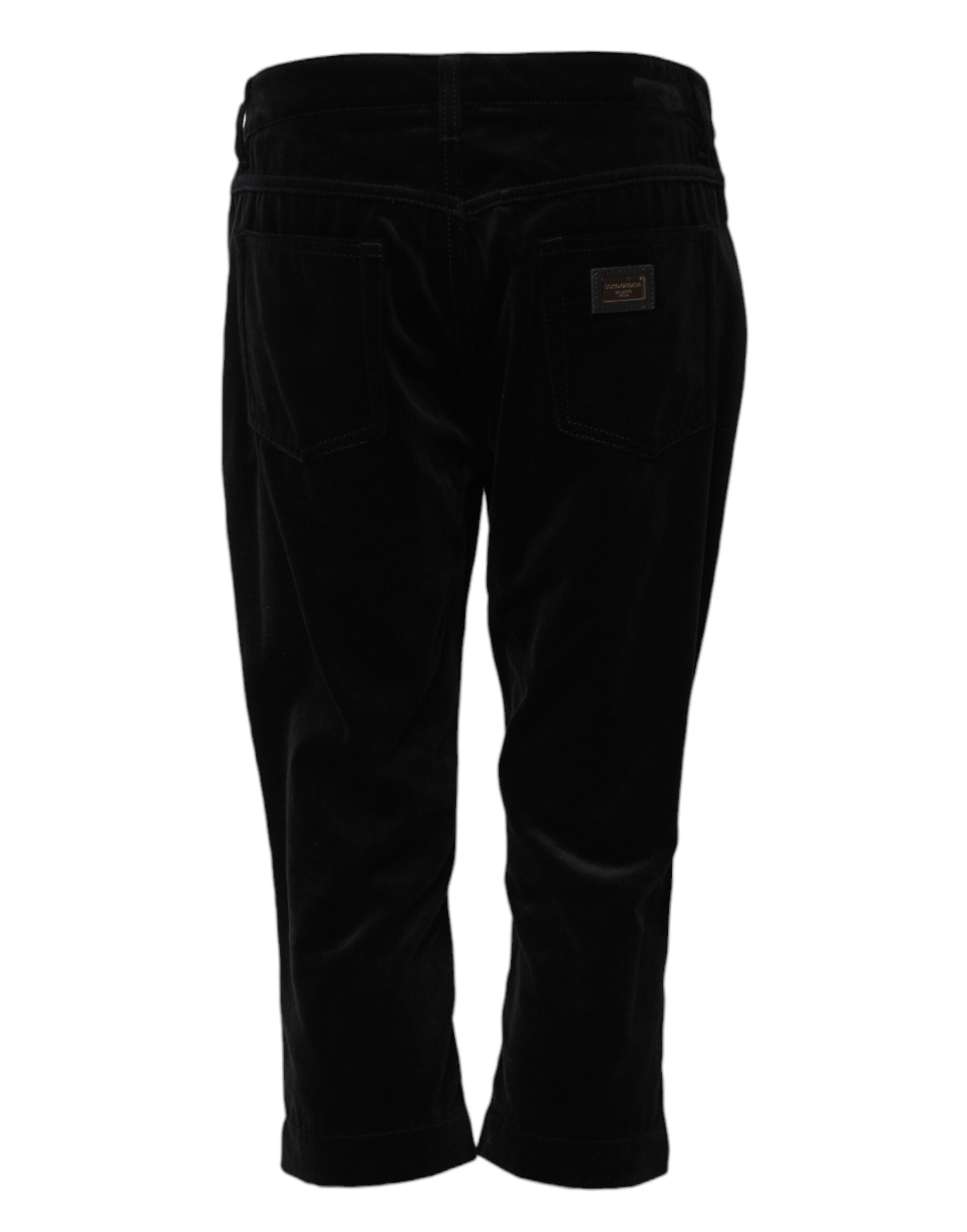 Jean skinny capri court en coton noir Dolce &amp; Gabbana