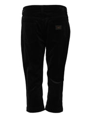 Jean skinny capri court en coton noir Dolce &amp; Gabbana