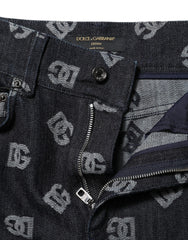 Jean skinny taille haute noir Dolce &amp; Gabbana avec logo DG