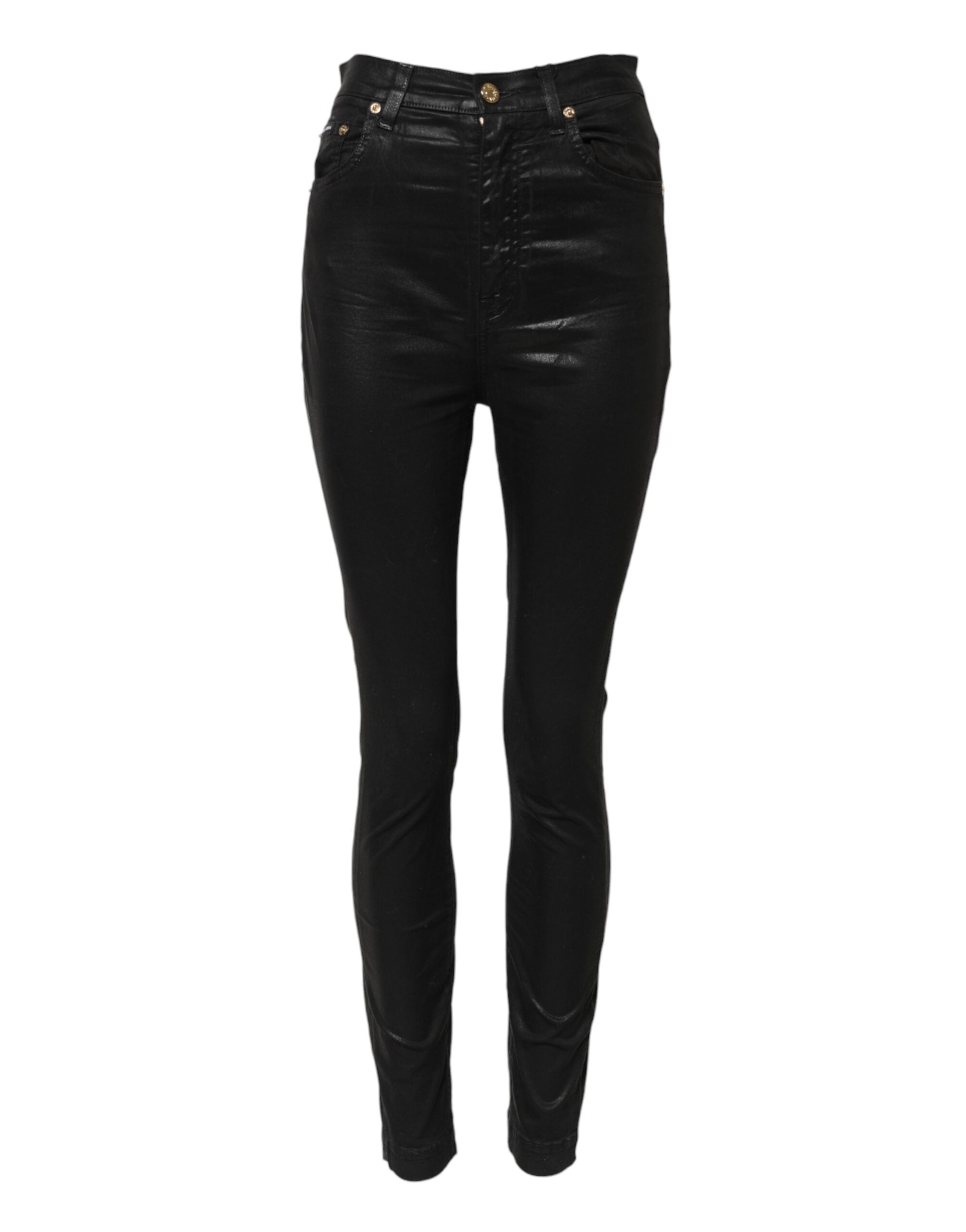 Jean skinny taille haute noir Dolce &amp; Gabbana GRACE