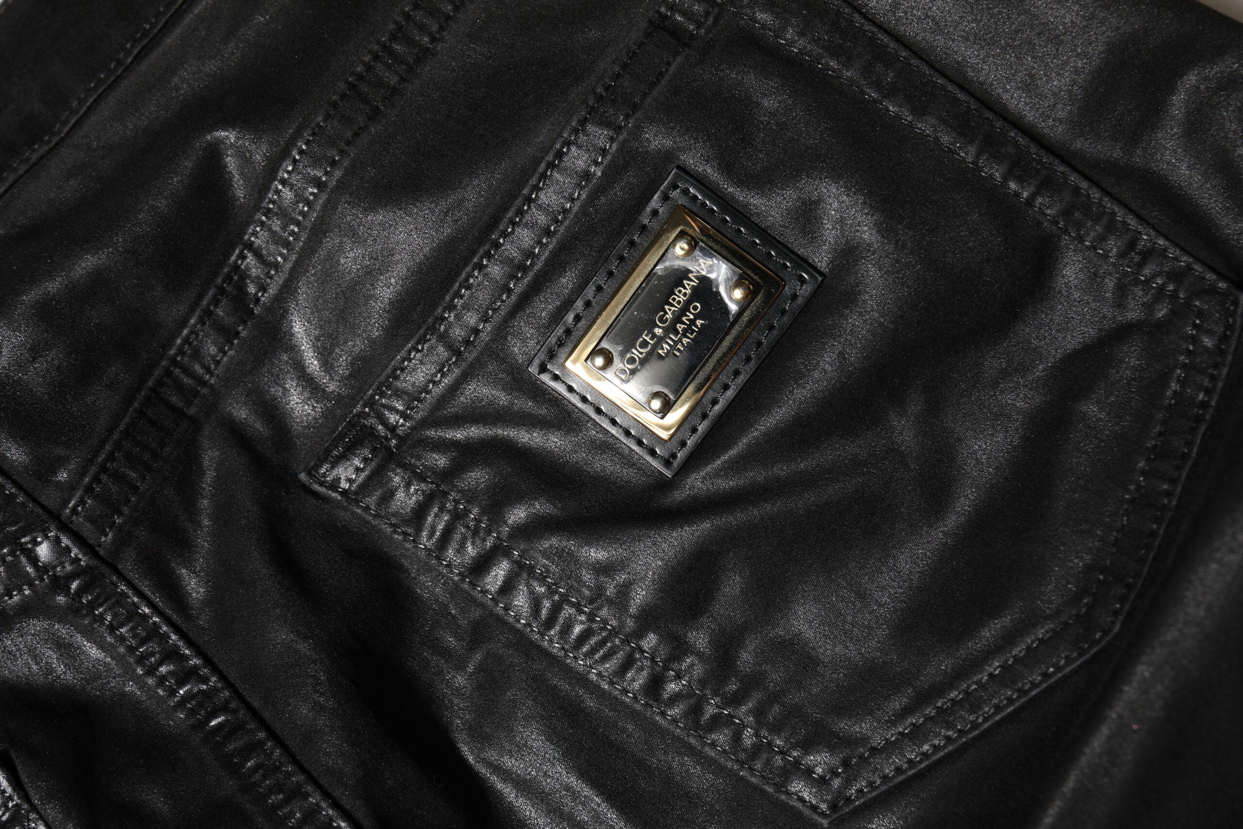 Jean skinny taille haute noir Dolce &amp; Gabbana GRACE