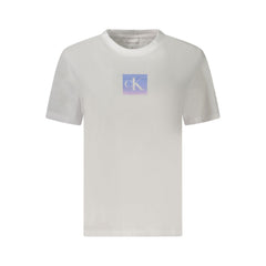 Weißes Baumwoll-T-Shirt von Calvin Klein für Damen