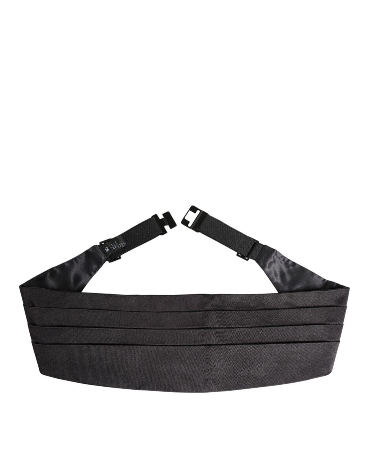 Dolce &amp; Gabbana Herrengürtel aus 100 % Seide, schwarzer Kummerbund, breite Taille