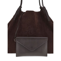 Etro Brown Calf Leather Bos Taurus Shoulder Bag